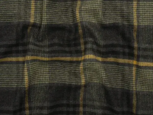 Double-brushed flannel in a dark plaid