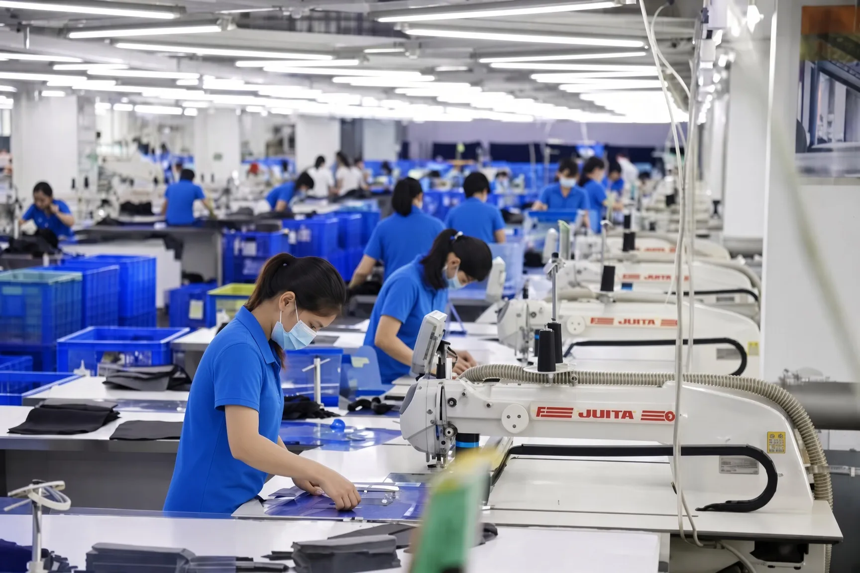 LeelineApparel factory floor in Wuhan