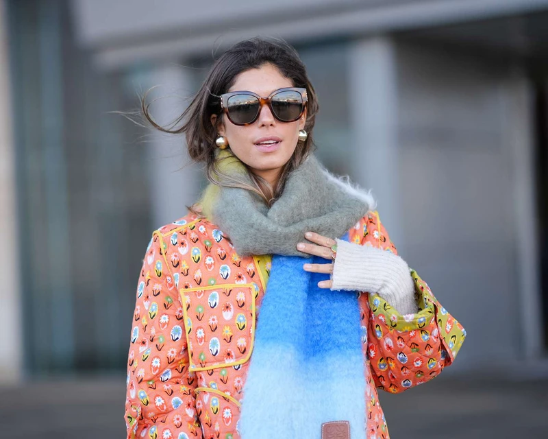 Quilted jacket laid flat on a surface