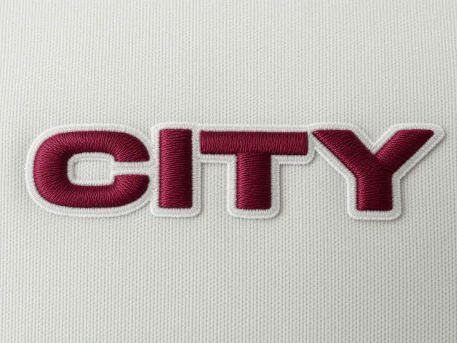 3D embroidery with raised lettering on a hat